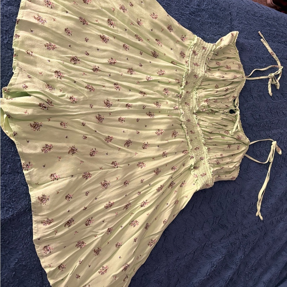 Floral Green Romper